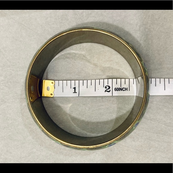 Gifted - Peacock feather wide bangle bracelet - Picture 5 of 5